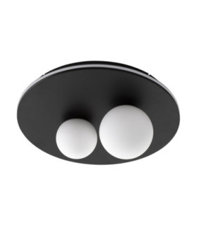 Velna Globe Ceiling Light Opal Sandy Black Triac Dimmable LED 40W 1600lm 3000K-1