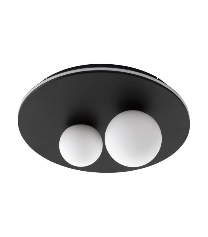Velna Globe Ceiling Light Opal Sandy Black Triac Dimmable LED 40W 1600lm 3000K-1