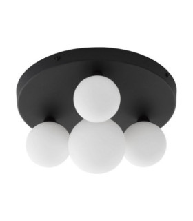 Edem Globe Ceiling Light Opal Sandy Black LED G9 4x5W-1