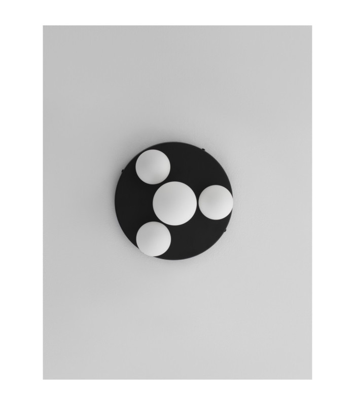 Edem Globe Ceiling Light Opal Sandy Black LED G9 4x5W-5