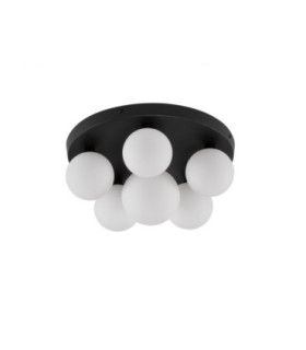 Edem Globe Ceiling Light Opal Sandy Black LED G9 6x5W-1