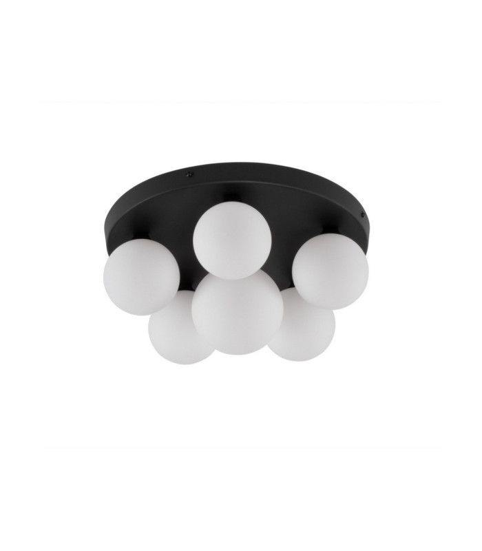 Edem Globe Ceiling Light Opal Sandy Black LED G9 6x5W-1