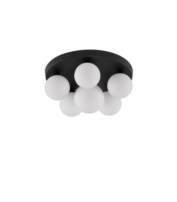 Edem Globe Ceiling Light Opal Sandy Black LED G9 6x5W-5