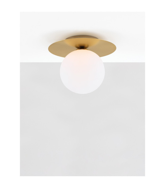 Indigo 23cm Globe Ceiling Light Gold Opal LED G9 1x5W-5