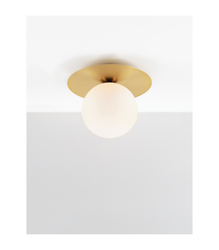 Indigo 23cm Globe Ceiling Light Gold Opal LED G9 1x5W-6
