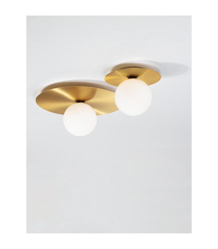 Indigo 23cm Globe Ceiling Light Gold Opal LED G9 1x5W-7