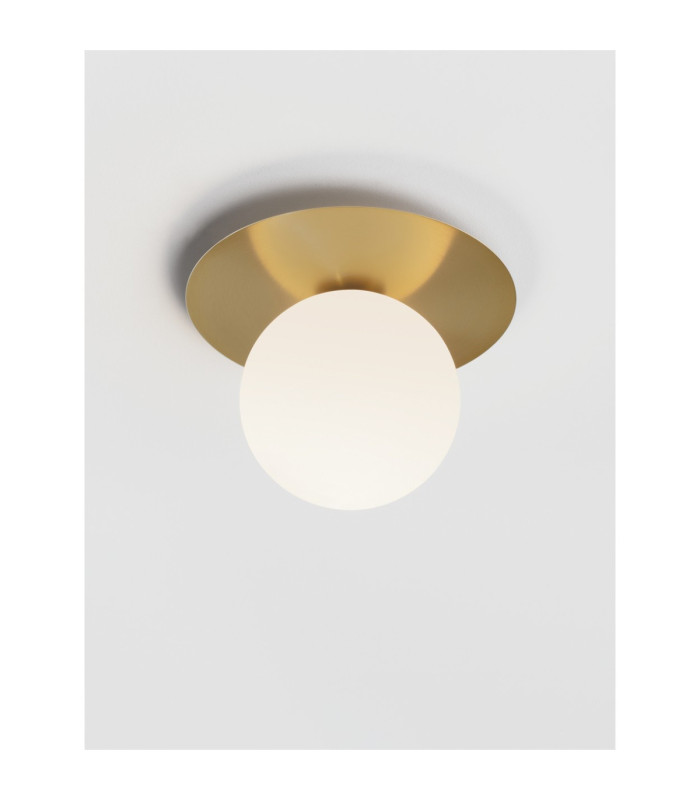Indigo 23cm Globe Ceiling Light Gold Opal LED G9 1x5W-9