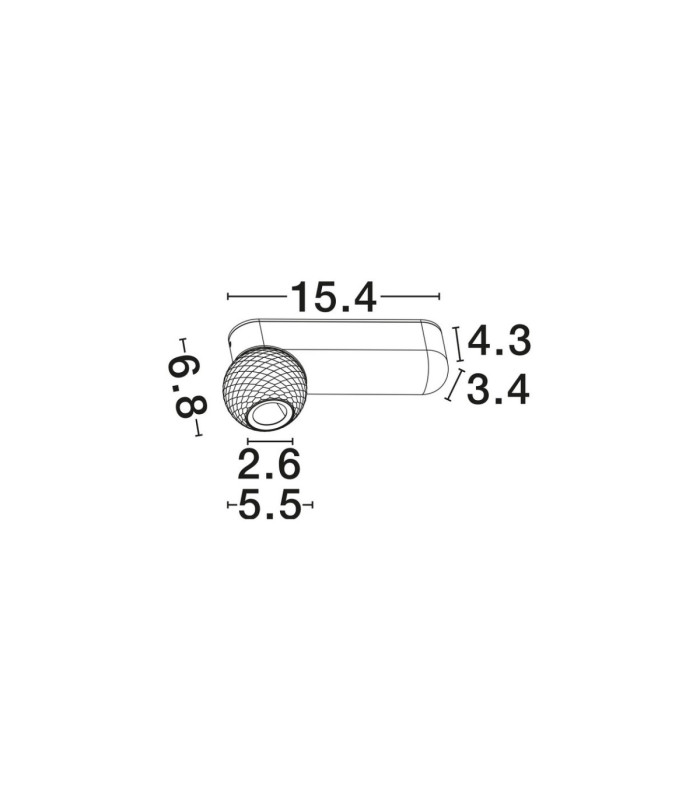 Notic Single Spotlight Sandy Black LED 7W 455lm 2700K-11