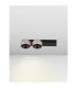 Lusa Twin Ceiling Spotlight Champagne Gold Black Triac Dimmable LED 21W 1540lm 3000K-4