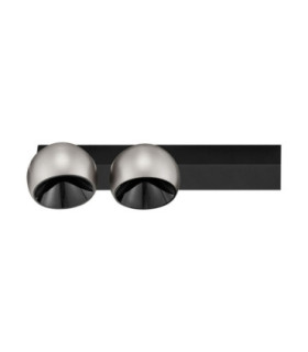 Lusa Twin Ceiling Spotlight Foggy Nickel Black Triac Dimmable LED 21W 1540lm 3000K-1