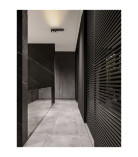 Lusa Twin Ceiling Spotlight Foggy Nickel Black Triac Dimmable LED 21W 1540lm 3000K-2