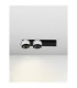 Lusa Twin Ceiling Spotlight Foggy Nickel Black Triac Dimmable LED 21W 1540lm 3000K-4