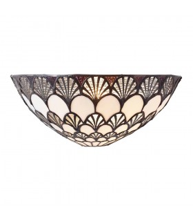 1 Light Indoor Wall Uplighter Tiffany Style Glass, E14 - 1