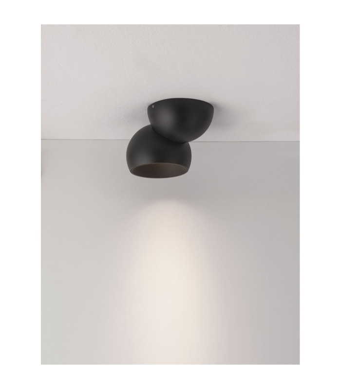 Lusa Single Spotlight Sandy Black Triac Dimmable LED 11W 770lm 3000K-5
