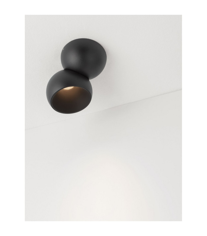 Lusa Single Spotlight Sandy Black Triac Dimmable LED 11W 770lm 3000K-6