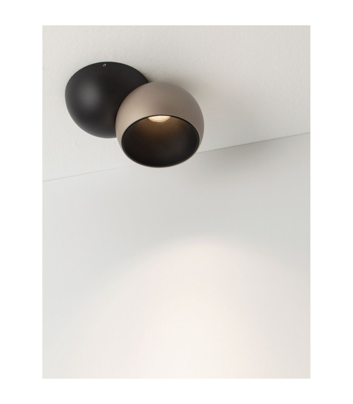 Lusa Single Spotlight Champagne Gold Sandy Black Triac Dimmable LED 11W 770lm 3000K-5