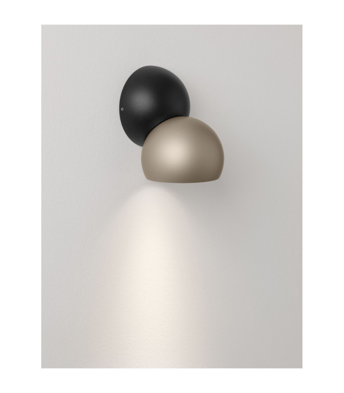 Lusa Single Spotlight Champagne Gold Sandy Black Triac Dimmable LED 11W 770lm 3000K-7