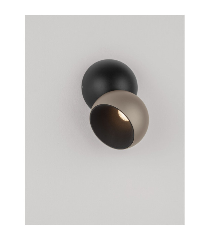 Lusa Single Spotlight Champagne Gold Sandy Black Triac Dimmable LED 11W 770lm 3000K-8