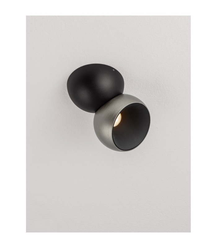 Lusa Single Spotlight Foggy Nickel Sandy Black Triac Dimmable LED 11W 770lm 3000K-7