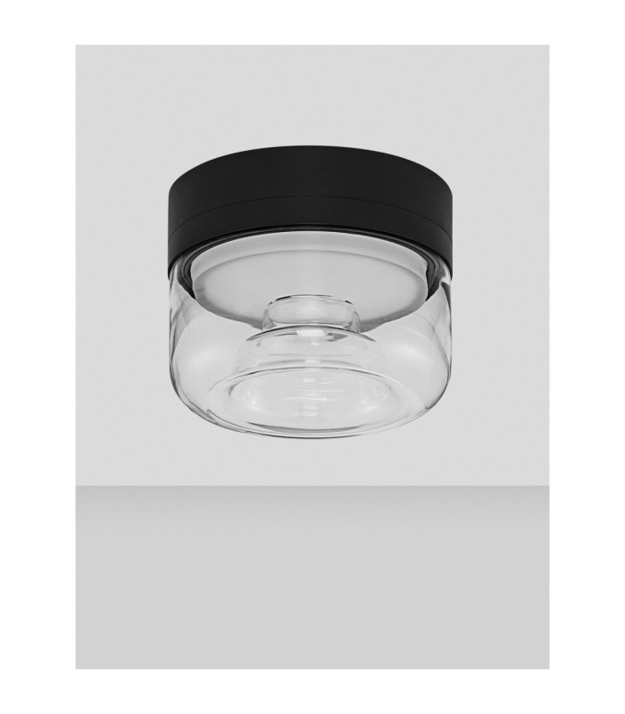 Doris Surface Mounted Downlight Sandy Black Clear LED 7W 420lm 3000K-3