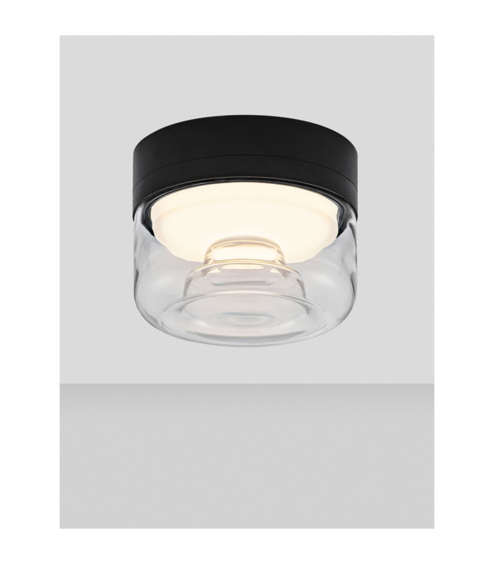 Doris Surface Mounted Downlight Sandy Black Clear LED 7W 420lm 3000K-4