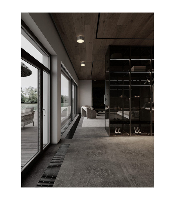 Οζεν Surface Mounted Downlight Black Nickel LED 16W 787lm 3000K-2