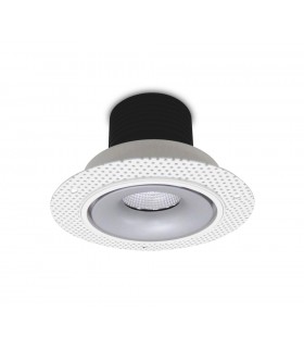LED Recessed Round Downlight, White/Silver, 60 deg. Beam Angle, 780lm, 4000K, IP20, DRIVER NOT INC. - 2
