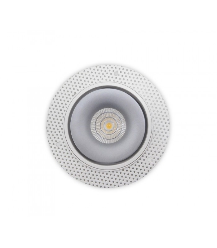 LED Recessed Round Downlight, White/Silver, 60 deg. Beam Angle, 780lm, 4000K, IP20, DRIVER NOT INC. - 7
