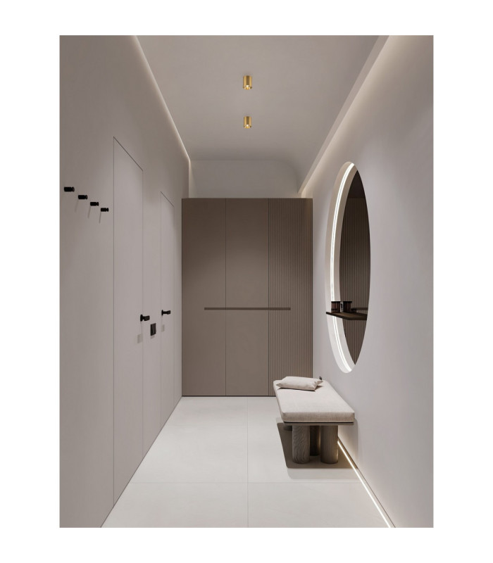 Iris Surface Mounted Downlight Matt Gold LED 10W 700lm 3000K-2