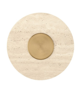 Ember Flush Wall Lamp Brass Gold Natural LED 14W 869lm 3000K-1