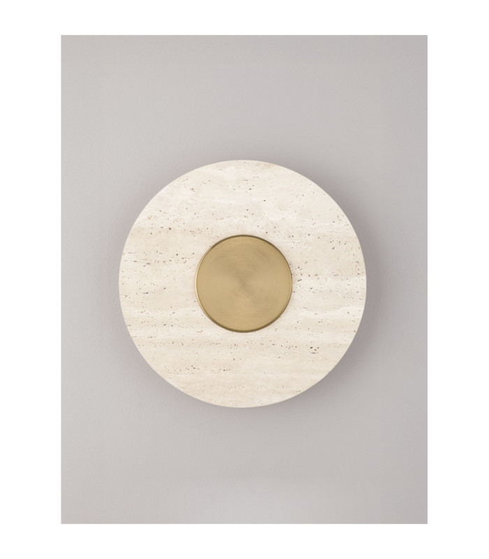 Ember Flush Wall Lamp Brass Gold Natural LED 14W 869lm 3000K-3