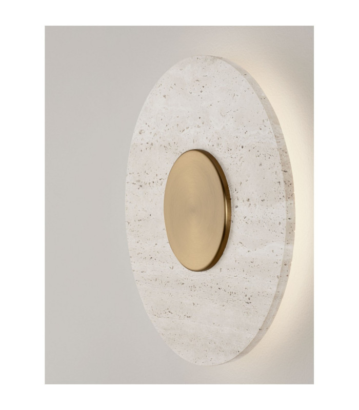 Ember Flush Wall Lamp Brass Gold Natural LED 14W 869lm 3000K-5