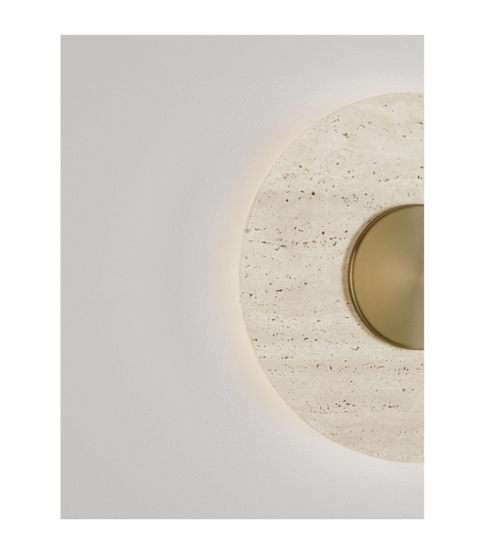 Ember Flush Wall Lamp Brass Gold Natural LED 14W 869lm 3000K-6