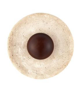 Cerio Flush Wall Lamp Brown Natural LED 4W 93lm 3000K-1