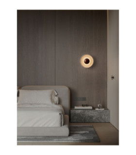 Cerio Flush Wall Lamp Brown Natural LED 4W 93lm 3000K-2