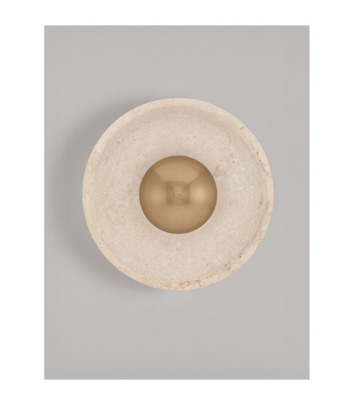 Cerio Flush Wall Lamp Brass Gold Natural LED 4W 93lm 3000K-4