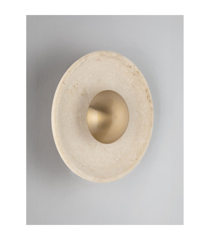 Cerio Flush Wall Lamp Brass Gold Natural LED 4W 93lm 3000K-5