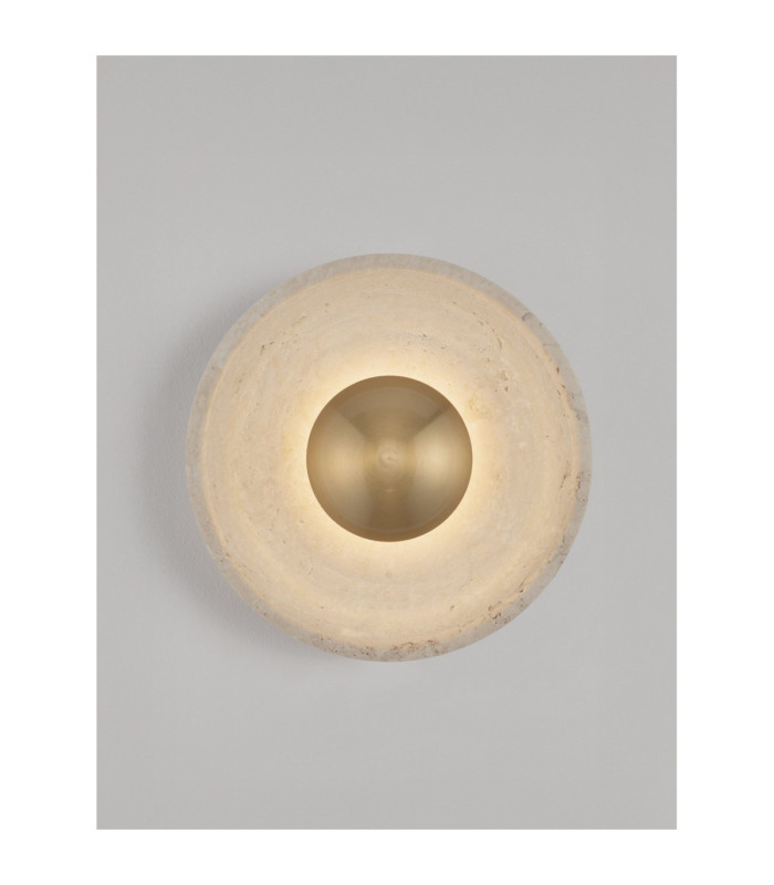Cerio Flush Wall Lamp Brass Gold Natural LED 4W 93lm 3000K-6