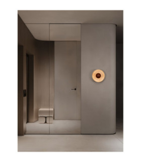 Tavo Flush Wall Lamp Natural Brown LED 4W 79lm 3000K-2