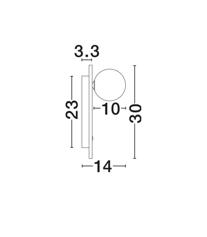 Ovee Round Wall Lamp Natural Opal LED G9 1x5W-9