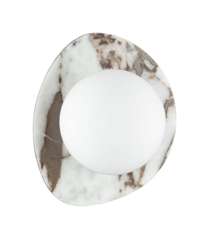 Marg Wall Lamp White Calacatta Milky White E14 1x5W-1