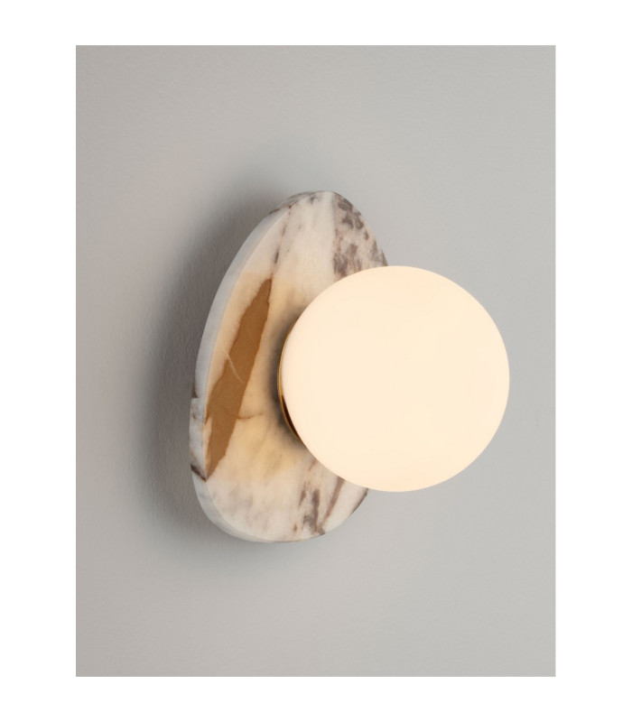 Marg Wall Lamp White Calacatta Milky White E14 1x5W-5