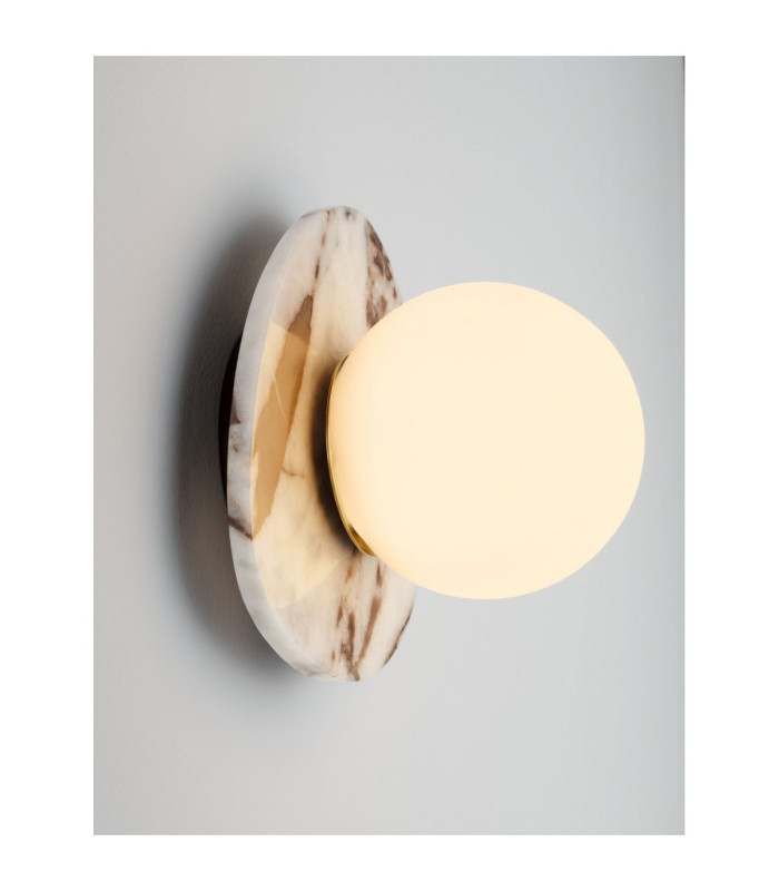 Marg Wall Lamp White Calacatta Milky White E14 1x5W-6
