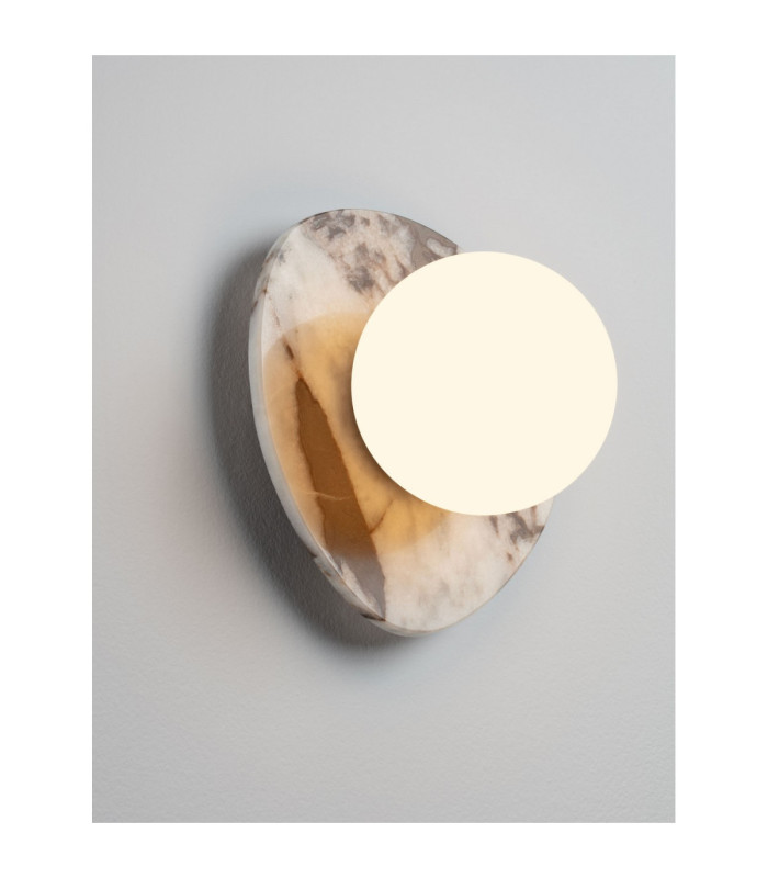 Marg Wall Lamp White Calacatta Milky White E14 1x5W-8