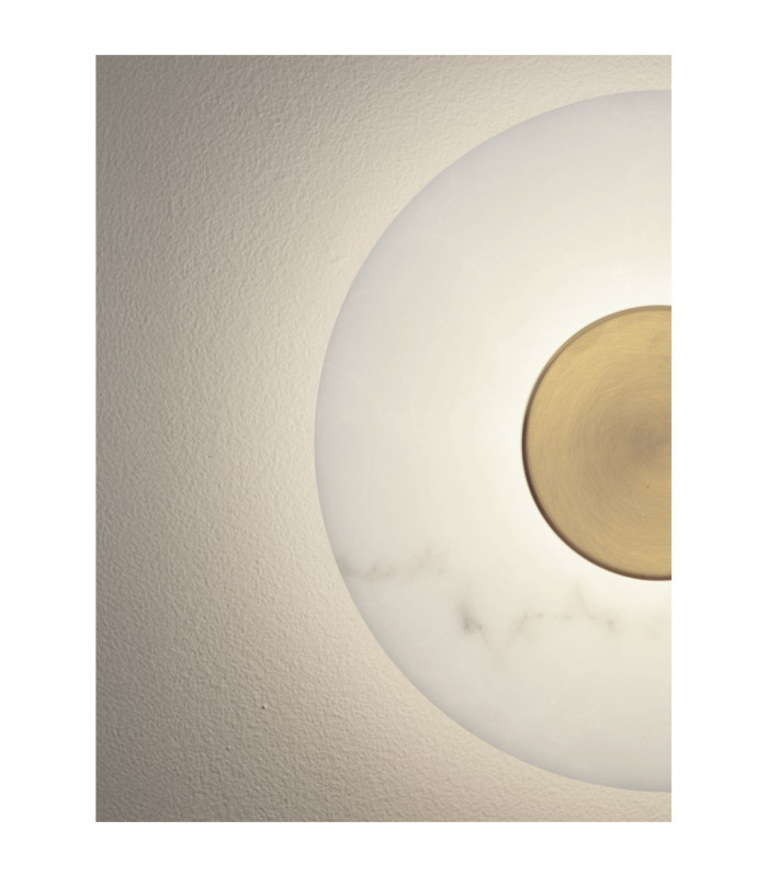 Marzio Flush Wall Lamp Brass Gold LED 8W 514lm 3000K-5