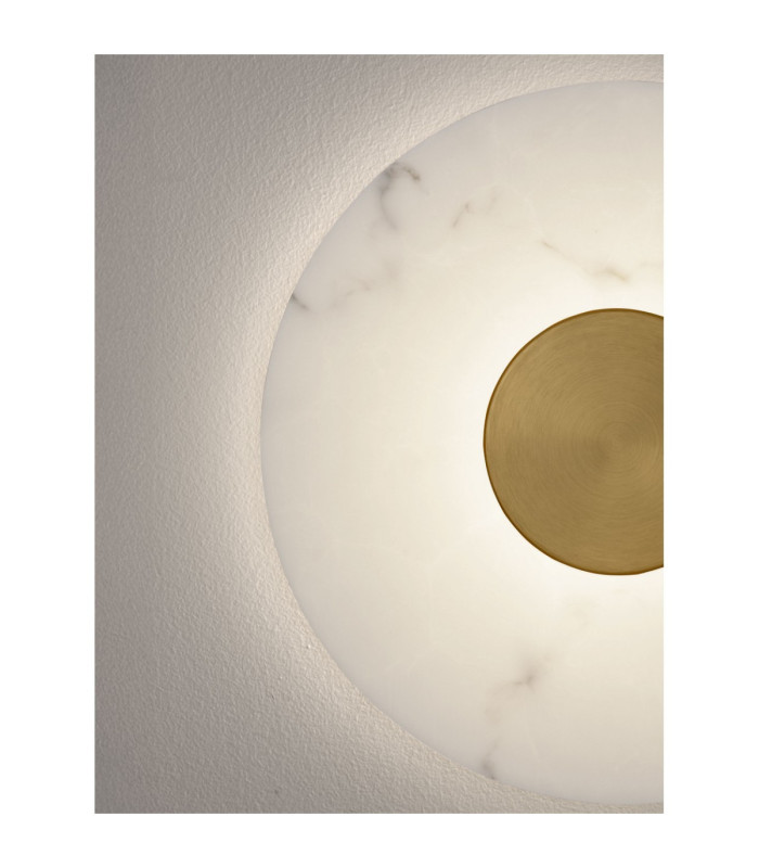 Marzio Flush Wall Lamp Brass Gold LED 10W 718lm 3000K-6