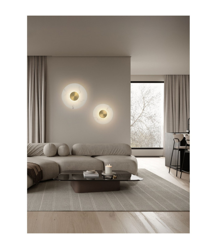 Marzio Flush Wall Lamp Brass Gold LED 14W 1054lm 3000K-5