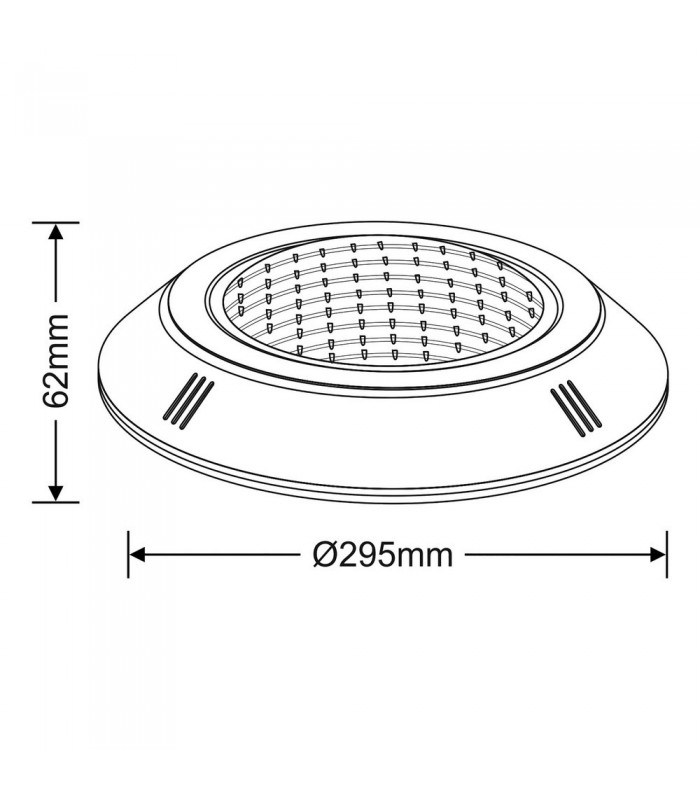 15W, 12V White Trim LED External Light, 120 deg. Beam Angle, RGB, IP68, DRIVER NOT INC., Suitable Controller Required R/G/B/V+ -