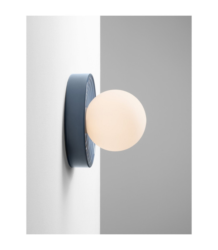 Orbique 22cm Globe Wall Lights Grey Blue Opal LED G9 1x5W IP44-8