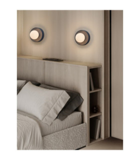 Orbique 16cm Globe Wall Lights Grey Blue Opal LED G9 1x5W IP44-2